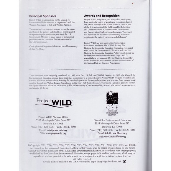 Project WILD Aquatic K–12 Curriculum Guide | Environmental Education 2001 - Picture 3 of 8